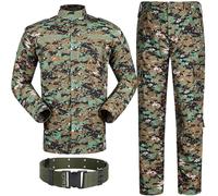 HANSTRONG GEAR Uniforme militar táctico de combate para hombre BDU uniforme camisa y pantalones con cinturón
