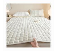 HANSULAN Impermeable Almohadillas De Cama, Suave Cómodo Almohadilla De Colchón Ultra Absorbente Reutilizable Compresas para La Incontinencia, Lavable-Blanco Lechoso-150X200cm