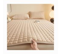 HANSULAN Impermeable Almohadillas De Cama, Suave Cómodo Almohadilla De Colchón Ultra Absorbente Reutilizable Compresas para La Incontinencia, Lavable-Caqui-180X200cm