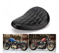 HANSWDEU Sillín Moto Solo Negro para Bobber/Sportster/Custom con Muelles/Soporte Kit