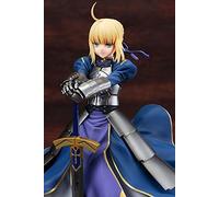 Hantai Anime Girl Figura de anime japonés de 23 cm, figura de anime Fate/Stay Night Altria Pendragon UBW Saber Standing King of Knights Beautiful Girl Deluxe Version PVC Action Figure Collection