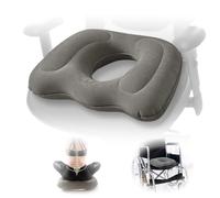 Hantaiwan Cojín de asiento inflable portátil,alivio de presión，Diseño ergonómico para aliviar presión en coxis y espalda. Inflado rápido. Ideal para vuelos largos, oficina, conducción.