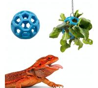 HanTang Juego de 2 bolas de alimentación interactivas para reptiles para lagartos, geckos y animales pequeños, empleo y terrario