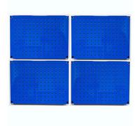 HantekSteel Tablero de clavijas de metal de 12 pulgadas de alto x 16 pulgadas de ancho, organizador de pared resistente para almacenamiento de herramientas en el hogar, garaje, 4 unidades, color azul