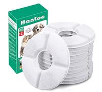 Hantoc 12 Paquetes Fuente de Flor filtros para Gatos, filtros de Repuesto para Gatos y Perros para 1,6 l, Fuente de Filtro de Fuente de Animal doméstico con Resina y carbón Activado Redondo