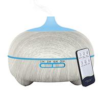 Hantoc Humidificador Aromaterapia Ultrasónico 550ml, Difusores de Aceite Perfumado Lámpara LED Colorida con Función Control Remoto para Yoga Salon SPA Vivir,Dormir, Bañarse