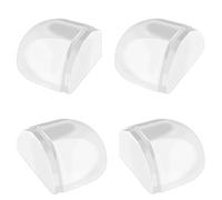 Hantoc Juego de 4 topes de puerta autoadhesivos transparentes para suelo, sin agujeros, aptos para todos los suelos duros, protección de paredes y muebles