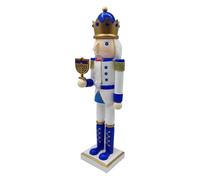 Hanukkah - Cascanueces - Soldado de Madera Azul y, Figura Decorativa Tradicional judía | Estatua Coleccionable para exhibición de Estante de Mesa