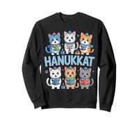 Hanukkah Cat Menorah Gatos Divertidos Judaísmo Sudadera