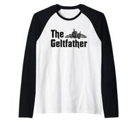 Hanukkah Dreidel Juego Judío Papá Menorah Latkes Gelt Padre Camiseta Manga Raglan