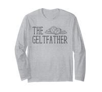 Hanukkah Dreidel Juego Judío Papá Menorah Latkes Gelt Padre Manga Larga