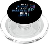 Hanukkah En el Mundo Lleno de Oscuridad ser una luz Chanukah PopSockets PopGrip para MagSafe