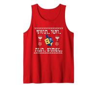 Hanukkah Hebrew Dreidel Star of David Camiseta sin Mangas