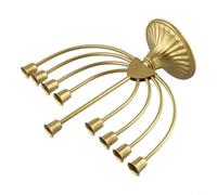 Hanukkah Menorah - Portavelas con 9 ramas de metal, diseño vintage que ofrece un atractivo decorativo para celebraciones y reuniones navideñas (B)