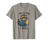Hanukkah Raccoon Funny Dreidel Así es como Hago rodar NES Gadol Camiseta