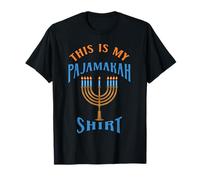 Hanukkah This is My Pajamakah Menorah Jewish Chanukah Pijama Camiseta