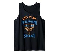 Hanukkah This is My Pajamakah Menorah Jewish Chanukah Pijama Camiseta sin Mangas