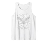 Hanukkah Tikkun Olam Repara el Mundo en Paloma judía hebrea Camiseta sin Mangas