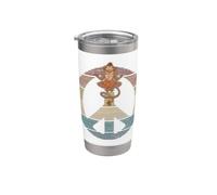 Hanuman Paz signo Dios hindú y vanara divina Vaso térmico de acero inoxidable de doble pared