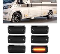 Hanured 6 unids LED marcador lateral luces, para Fiat Ducato Citroen Jumper Relay Peugeot Boxer Daily Box Van DAF LFXF CF humo lente LED señal de giro