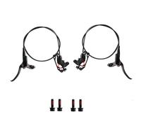 Hanured Juego de Frenos de Disco hidráulicos para MTB con 2 pistones, manetas de Freno de Aluminio, latiguillos de 800 mm Delante y 1550 mm detrás, para MTB, Bicicletas de montaña y de Carretera
