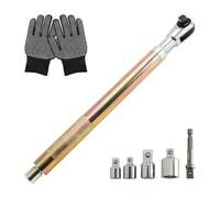 Hanured Llave de extensión con trinquete, juego de llaves de extensión de alto rendimiento de 1/2 pulgada con alcance estrecho y adaptador, para trabajos de automoción, bricolaje y mecánica.