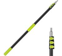 Hanured® Palos de extensión de 1,1 a 3,6 m, Barra de extensión ajustable de aluminio para rodillo de pintura y limpieza