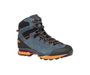 Hanwag - Zapatillas de senderismo Hombre - Makra Trek Gtx Steel/Orange de Cuero - Talla 41,5 - Gris Gris 41.5