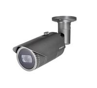 Hanwha Cámara IP Bullet Wisenet Q 2MP Lente Varifocal Motorizada 3.2-10mm IR 30m, Antivandálica IK10, WDR, IP66, PoE, Sin Audio