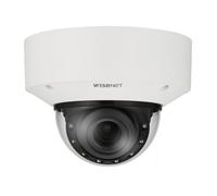 Hanwha Cámara IP Minidomo Wisenet X Core 4MP IA 2.8-10mm Lens Motorizado Antivandálico IR 40m IP66 IP67 IK10 NEMA 4X WDR 120dB H.265 PoE/12V