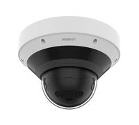 Hanwha Cámara IP multisensor Wisenet P 8MP 4K AI exterior antivandálica 4 sensores 2.8mm, IR 20m, WDR 120dB, IK10 IP66 NEMA, análisis de video con detección de persona y vehículo