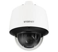 Hanwha Techwin Wisenet Cámara de Seguridad IP PTZ Dome Exterior QNP-6250H Full HD 2MP, Zoom Óptico, 17 Idiomas, Resistente IP66 IK10 para Techo/Pared, Color Blanco