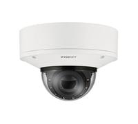 Hanwha Wisenet X Plus Cámara IP Minidomo 6MP AI Antivandálica IK10+ IP67 50m IR Lente Varifocal Motorizado 4.4-9.3mm PoE+