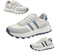 HANYILI 2024 nuevos Zapatos de defloración, Zapatillas de Deporte de defloración de Milán para Mujer, Zapatillas Vintage ultracómodas defloración (UE-38,Azul)