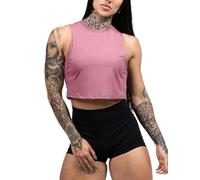 Hanyomo Mujer Yoga Ejercicio Camisetas sin mangas Aptitud física Culturismo Chaleco recortado Atlético Camisetas sin mangas 2557 Rosado S