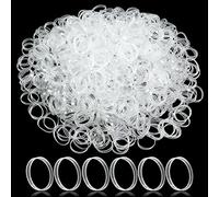 Hanyousheng 1000 unids pequeño elástico para cabello, elástico transparente, mini elástico, pelo elástico, pequeño elástico, bandas de goma para el cabello, niños, pequeños rastas, peinados de boda