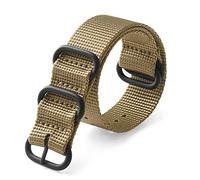 Hanyton Bandas de reloj - Correas de nailon balístico militar con hebilla pesada negra de gama alta y ancho (18 mm, 20 mm, 22 mm o 24 mm)