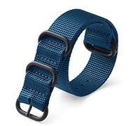 Hanyton Bandas de reloj - Correas de nailon balístico militar con hebilla pesada negra de gama alta y ancho (18 mm, 20 mm, 22 mm o 24 mm)
