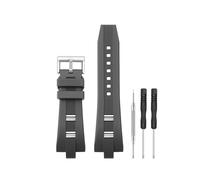 HANYTON Correa de repuesto compatible con reloj Diagono de 26 mm x 9 mm, goma de silicona suave para reloj Diagono para hombres y mujeres, color negro
