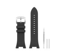 HANYTON Correa de repuesto de goma de silicona suave compatible con Armani Watch Exchange AX Series AX1040 AX1041 AX1042 AX1050 AX1067 AX1068 AX1070 AX1084 AX1089 AX1090, color negro