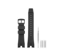 Hanyton Correa de repuesto de goma de silicona suave compatible con Citizen Watch Series AW1475 AW1476 AW1477 AW1477 AW1479 CA4154 CA4155 CA4155-12L CA4159-03E CA4275, negro (hebilla negra/negra)