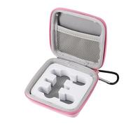 HanZhiQiang Funda rígida de viaje para micrófono Lavalier inalámbrico con 3 ranuras para micrófono Lavalier inalámbrico, micrófono de solapa con clip (rosa)