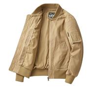 HanzhuoOu Chaqueta De Carga Para Hombre Con Múltiples Bolsillos, Moda Retro Casual XL