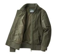 HanzhuoOu Chaqueta De Carga Para Hombre Con Múltiples Bolsillos, Moda Retro Casual XL