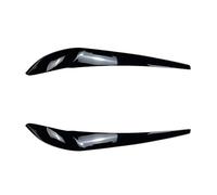 HANZOU Pegatinas for cejas de faros delanteros de coche aptas for BMW X3 F25 X4 F26 2014-2017, cubierta de párpados negra brillante, lámpara de faro con pestañas Faros cejas y párpados