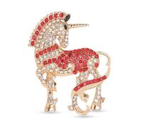 Hao Wu Xuan 2026 Broche de caballo estilo palacio europeo insignia colorida y aguja de pony elegante adorno unicornio