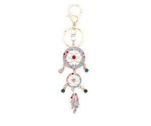 Hao Wu Xuan Bohemia Exquisite Dream cher Llavero Mujeres Rhinestone Dream cher Llavero Vintage Bohemia Estilo Bohemio Colgante para Coche Joyería