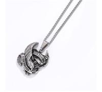 Hao Wu Xuan Cadena de Cuerda Estilo Punk Jinete Masculino Collar de águila Colgante Colgante Viaje a Vivir Collar Retro Colgante con Cadena de látigo Hombres Mujer Regalos de joyería de Moda