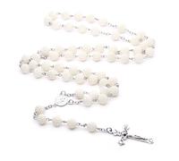 Hao Wu Xuan Cadena de Cuerda, Gran Rosario de plástico, Colgante de Cruz Larga, Collar de Moda, Regalo de joyería de Moda