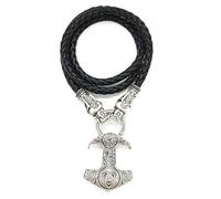 Hao Wu Xuan Cadena de Cuerda Nostalgia Martillo Talismán de Cuervo Amuleto Adolescente Lobo Triskele Símbolos de la Trinidad Collar de Dragón Vikingo Regalo